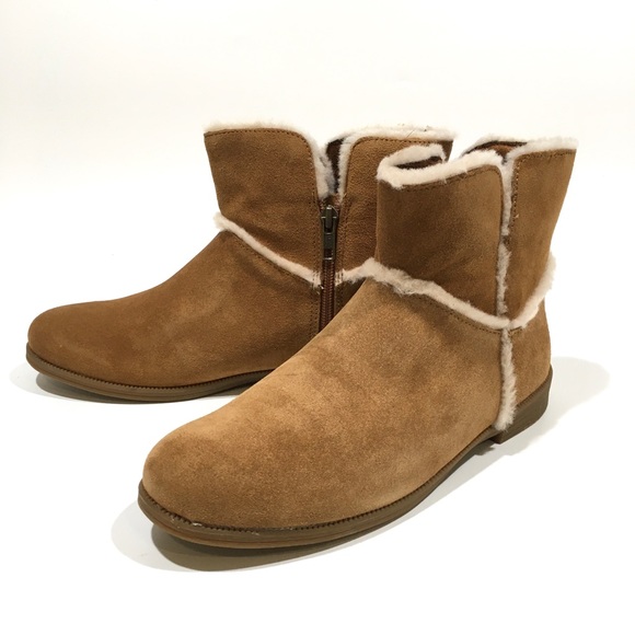 UGG Coletta Big Kids Ankle Boots -Chestnut Suede / UGGpure -Youth US 6 -NEW - Picture 5 of 8